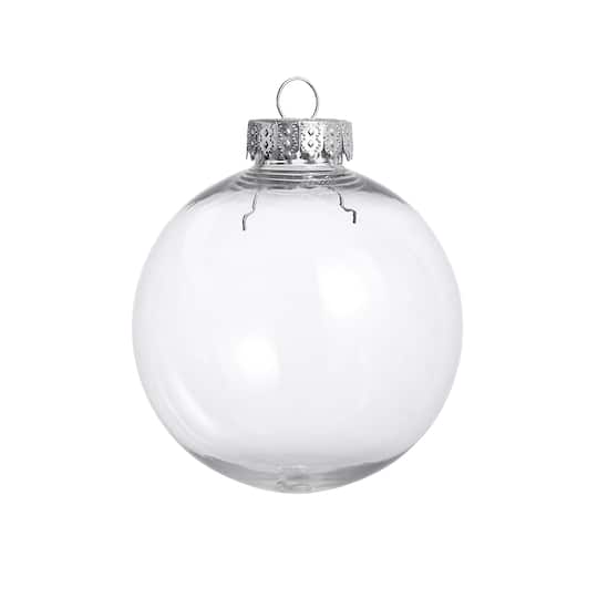 6ct. 4" Clear Plastic Ball Ornaments by Artminds® Michaels